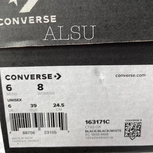 Converse Low Top Patent Leather Black W AUTHENTIC - Picture 6 of 8